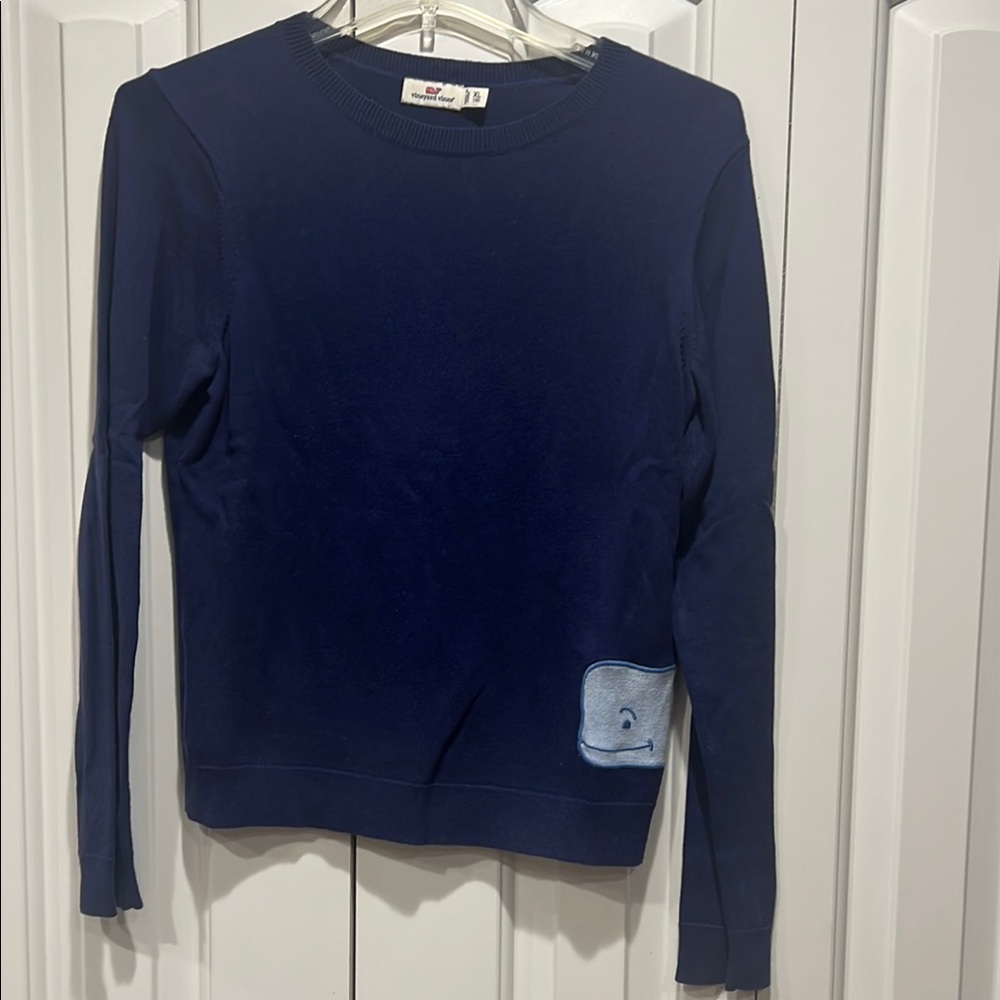 Vineyard Vines Girls Navy Blue Sweater- Size XL (16)